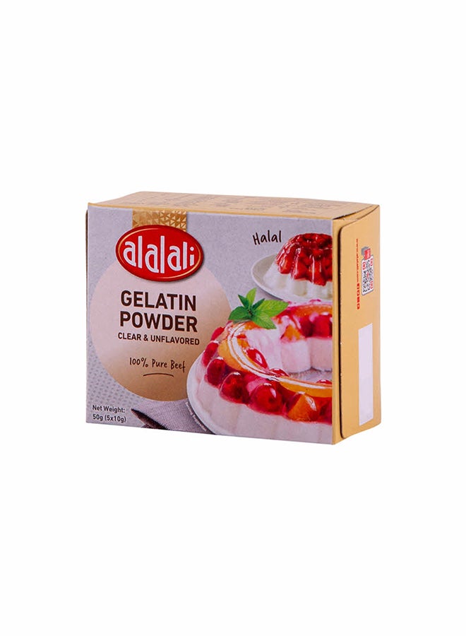 Al Alali Gelatin Powder Clear & Unflavored 10 g (Pack of 5)