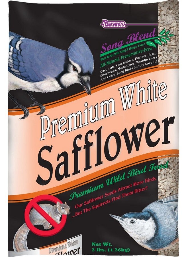 F.M. Brown'S Song Blend Premium Safflower Seeds For Pets, 3-Pound, White