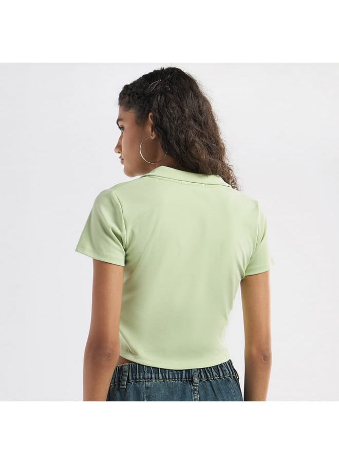 FAV Panelled Top with Collar and Zip Closure  - Image 3