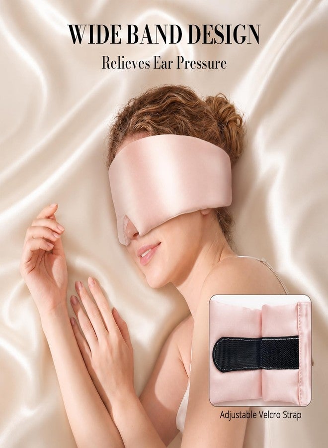 Gizmolet 22 Momme Pure Mulberry Silk Sleep Mask, 3D Contoured Cup Eye Mask for Sleeping, Super Soft Breathable Blindfold with Adjustable Strap, Perfect Blocks Light for All Night Sleep, Pink - Image 5