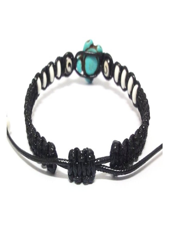 HawaiianCraftier Sea Turtle Bracelet - Artificial Turquoise Tortoise Macrame Adjustable Wristband for Women - Image 3