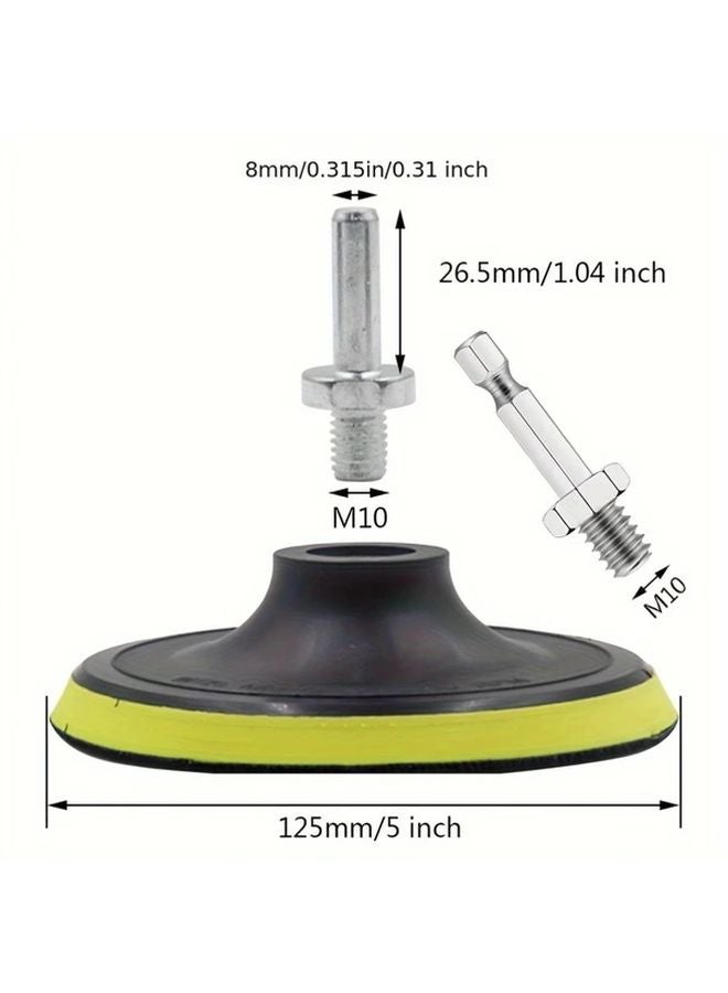 3Pcs Nylon Grit Sanding Pads Set 100mm With 2Pcs Rod For Angle Grinder Drill Polisher - Image 4