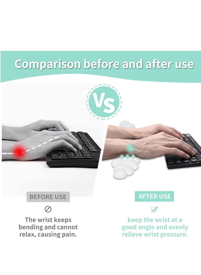 Keyboard Wrist Rest Pad, Made of Memory Foam With Cloud Style - Image 4