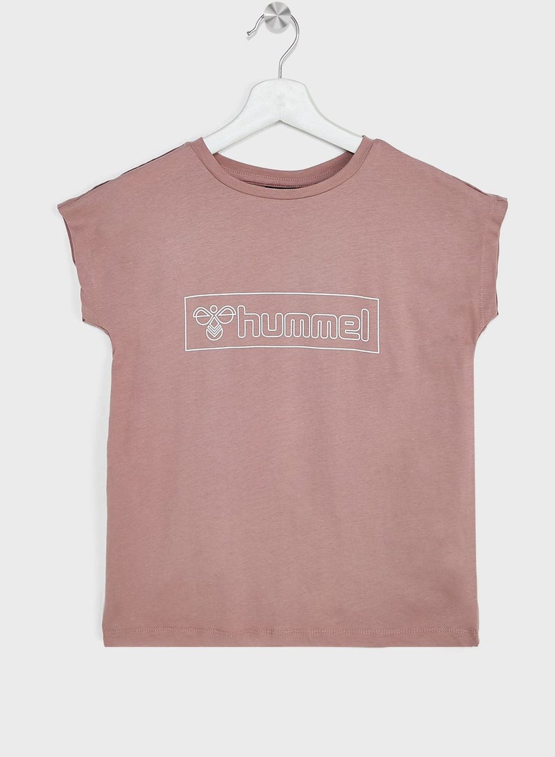 Hummel Kids Boxline Logo T-Shirt - Image 1