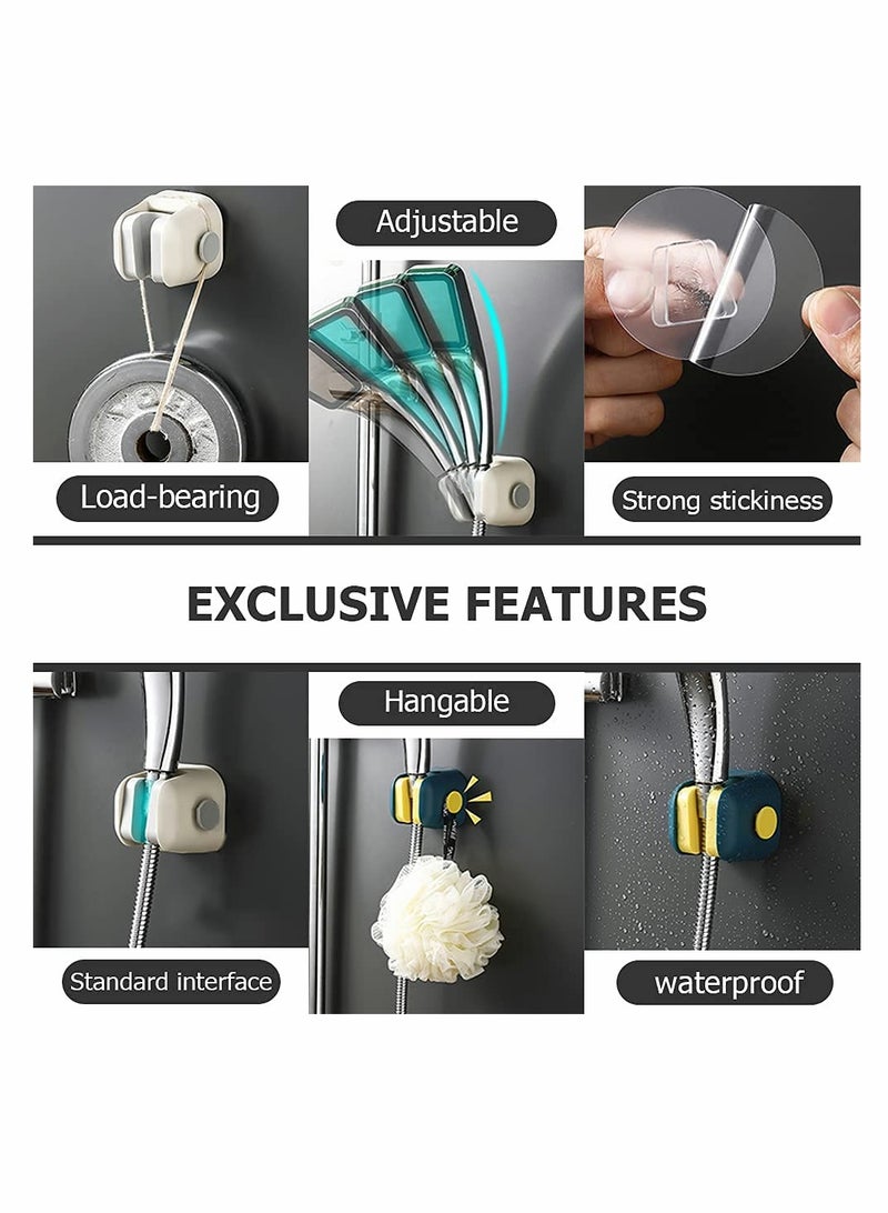 KASTWAVE 4pcs Waterproof Self Adhesive Shower Head Holder Wall Mount Shower Arm Holder with Hook for Bathroom for Bathroom Bathtub - Image 3
