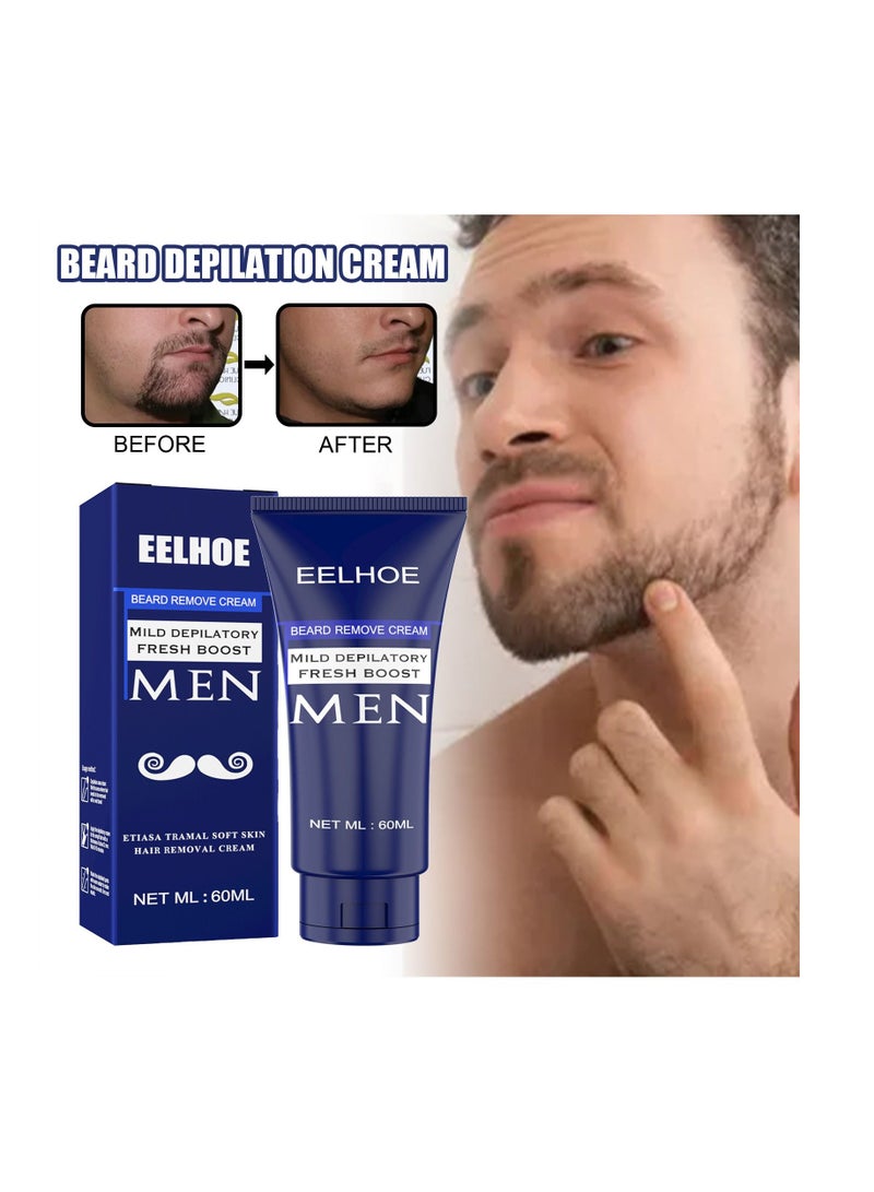 EELHOE Mild and Non-irritating Chest Hair and Beard Hair Removal Cream For Men - Image 1