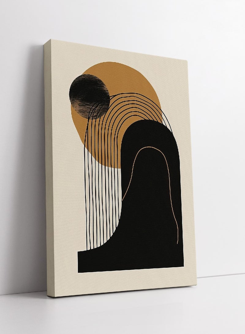 مودكلاس لوحة جدارية تصميم تجريدي بإطار خشبي - Image 1