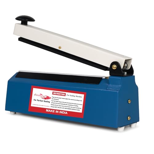 IONIX Sealing Machine for Food Packets | 1 Year Warranty, 8 Inch | Packet Sealer Machine, Packing Machine Sealing, Plastic Sealing Machine, Heavy metal Body From Full Customer Support (Blue - 200mm) - Image 5