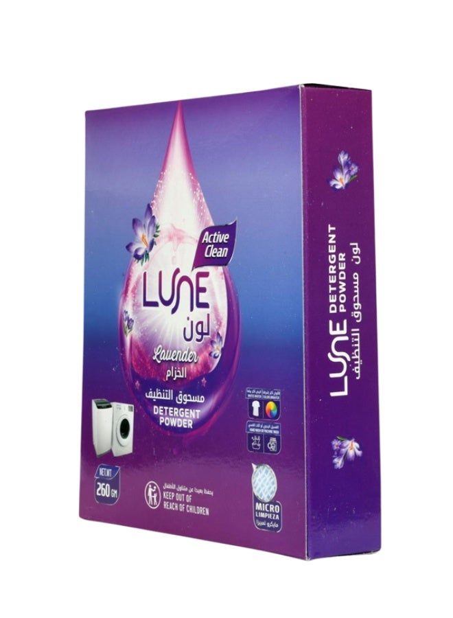 Lune. LUNE Lavender Detergent Powder 260g | Active Clean Laundry Detergent - Image 1