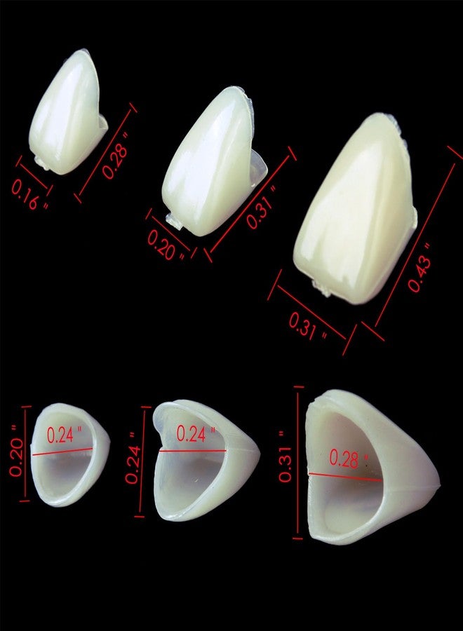 Ceonam 120 Pieces Fake Tooth Cap Crown Front Teeth with Tooth Repair Thermal Beads Cap Filler for Teaching or DIY (120pcs Front - Image 5