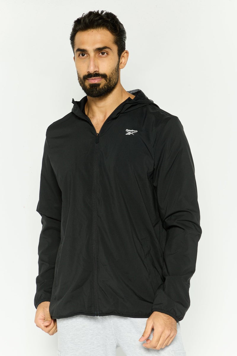 BRAVE SOUL Men Sportswear Fit Training Track Jacket, Black - Image 1