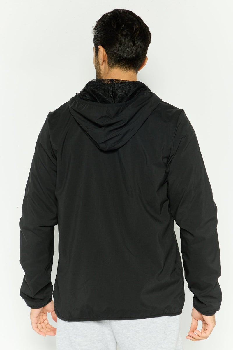 BRAVE SOUL Men Sportswear Fit Training Track Jacket, Black - Image 3