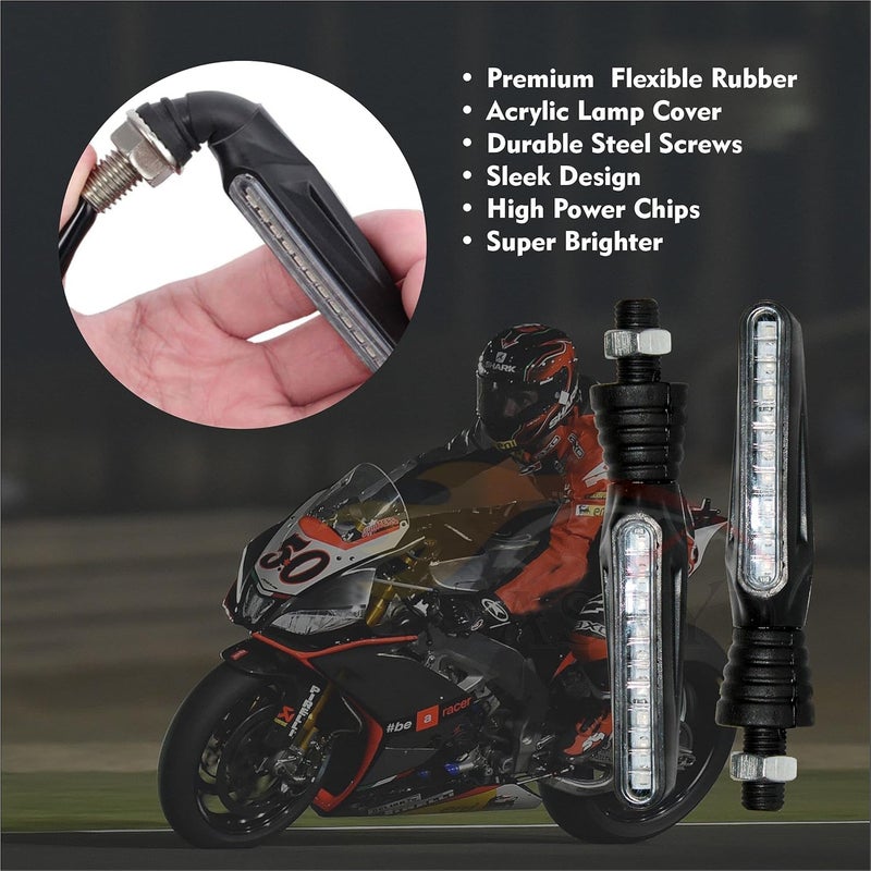 Asryd Pack of 4 Amber Bright SMD LED KTM Style Indicators For Honda Hornet 2.0 (4.Pcs Amber Color Indicator) - Image 2