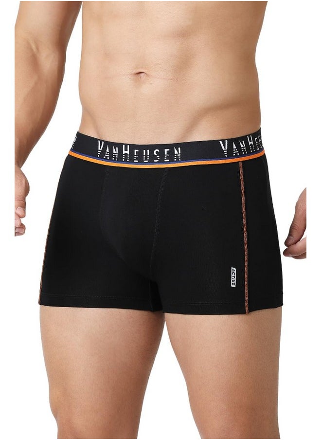 Van Heusen - Van Heusen Cotton Men Active Swift Dry Trunks - Mesh Panel, Breathable_40044_Pure Black_Xl, X Large - Image 1
