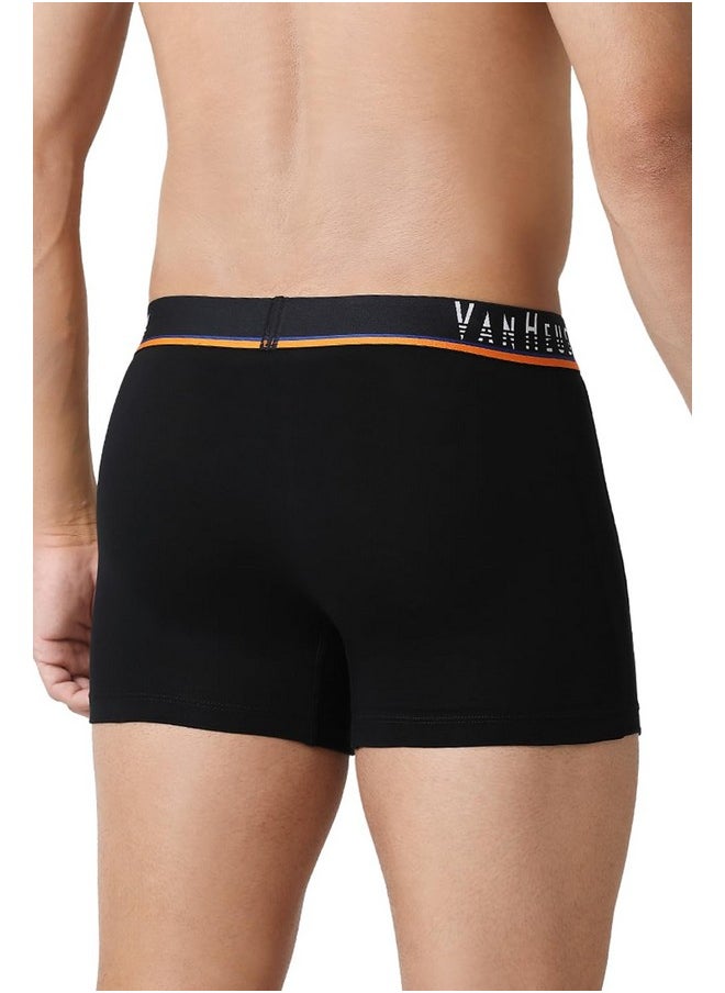 Van Heusen - Van Heusen Cotton Men Active Swift Dry Trunks - Mesh Panel, Breathable_40044_Pure Black_Xl, X Large - Image 1