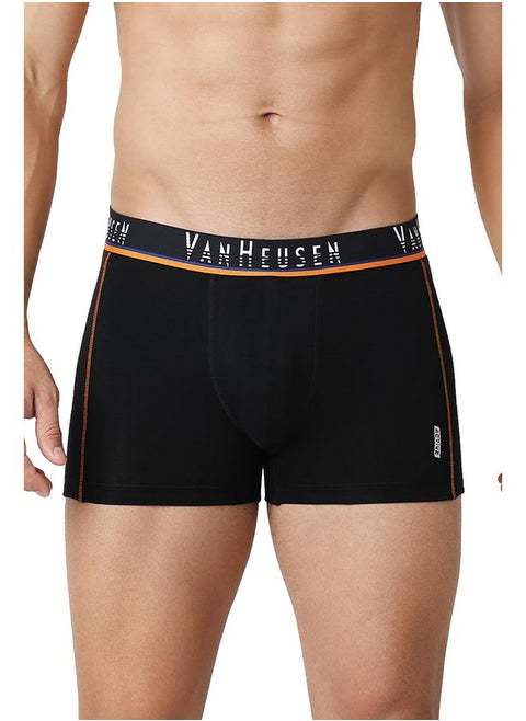 Van Heusen Cotton Men Active Swift Dry Trunks - Mesh Panel, Breathable_40044_Pure Black_Xl, X Large