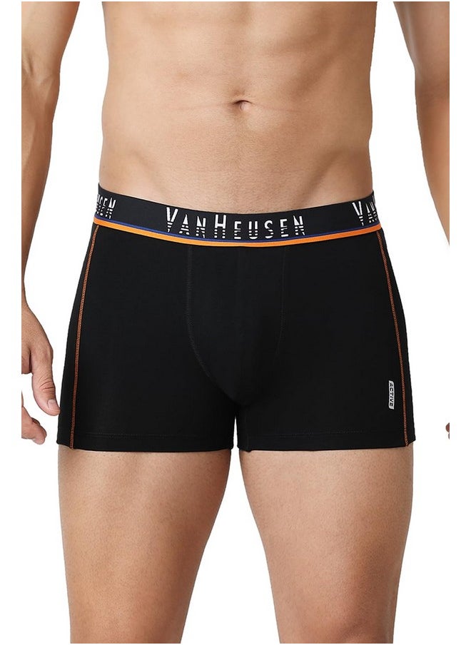 Van Heusen - Van Heusen Cotton Men Active Swift Dry Trunks - Mesh Panel, Breathable_40044_Pure Black_Xl, X Large - Image 1