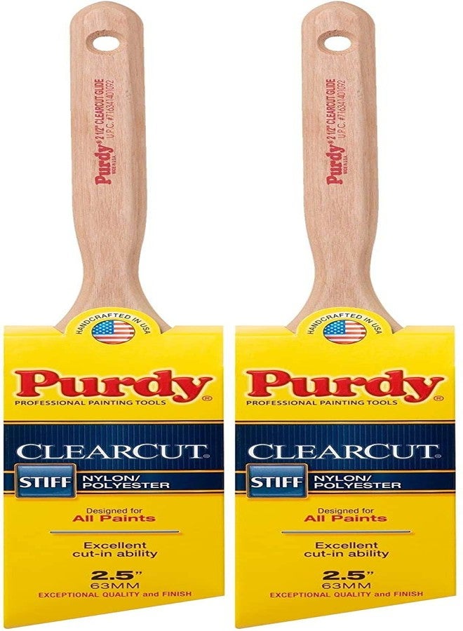 Purdy 144152125 Clearcut Series Glide Angular Trim Paint Brush, 2-1/2 inch - 2 Pack - Image 1