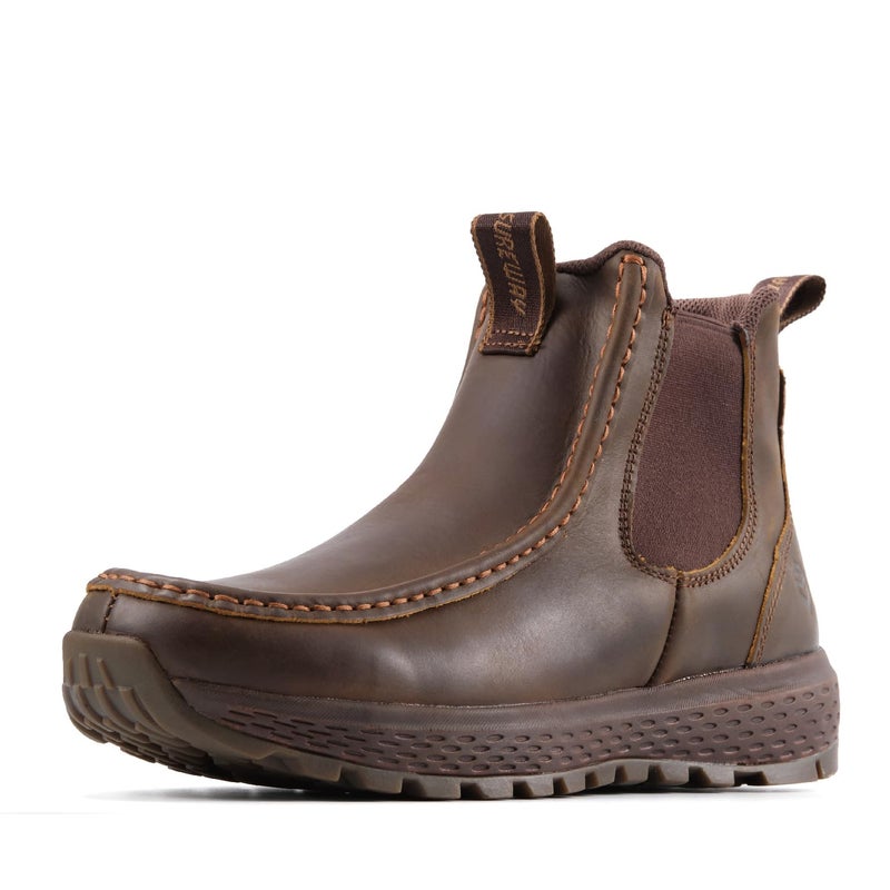SUREWAY Men's Chelsea Boots - Lightweight Slip-On Work Boots with Moc Toe Design,Casual Leather Boots Slip-Resistant Rubber Outsole,Chukka boots for All-Weather Comfort (Office,Casual,Dress) - Image 1