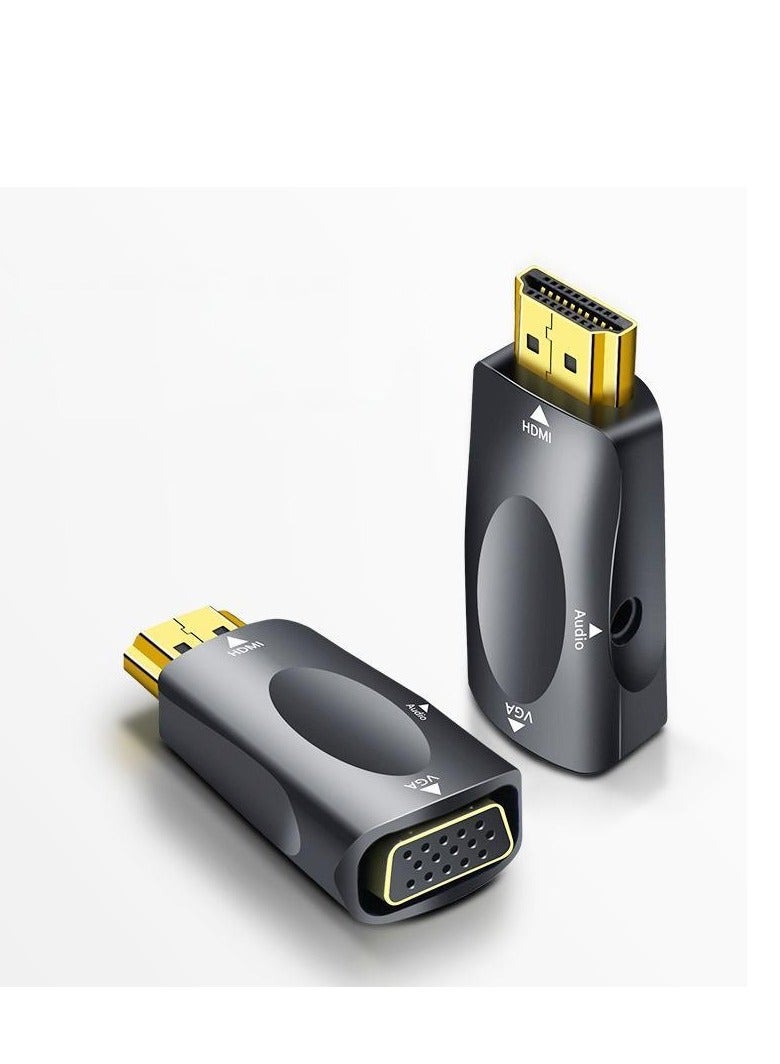 HDMI Male to VGA Female Adapter with Audio Support – 1080P Video Converter for Laptop, PC, TV Box, Game Console to VGA Monitor, Projector, TV – Audio & Video Sync, Plug & Play, Black, Cable Included  - Image 2