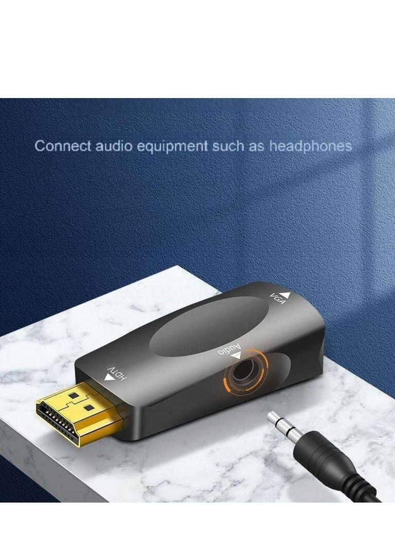 HDMI Male to VGA Female Adapter with Audio Support – 1080P Video Converter for Laptop, PC, TV Box, Game Console to VGA Monitor, Projector, TV – Audio & Video Sync, Plug & Play, Black, Cable Included  - Image 4