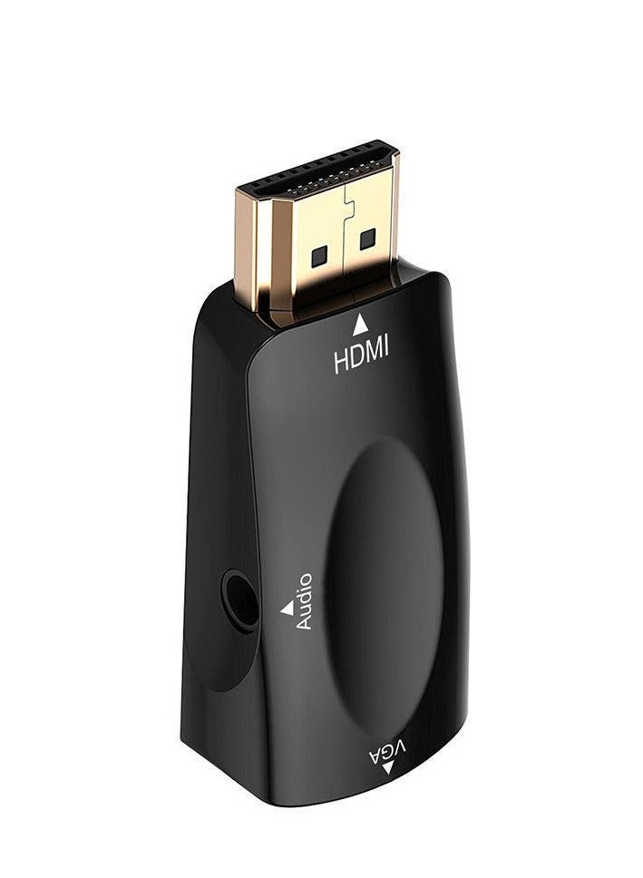 HDMI Male to VGA Female Adapter with Audio Support – 1080P Video Converter for Laptop, PC, TV Box, Game Console to VGA Monitor, Projector, TV – Audio & Video Sync, Plug & Play, Black, Cable Included  - Image 5
