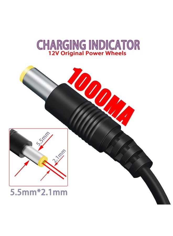 LAZORA 12V Charger for Kids Ride On Car Toys 12 Volt Battery Charger Best Choice Products Wrangler SUV Kid Trax Dynacraft Toy Car 12v Universal Charger Kids Electric Battery Power Supplies - Image 4