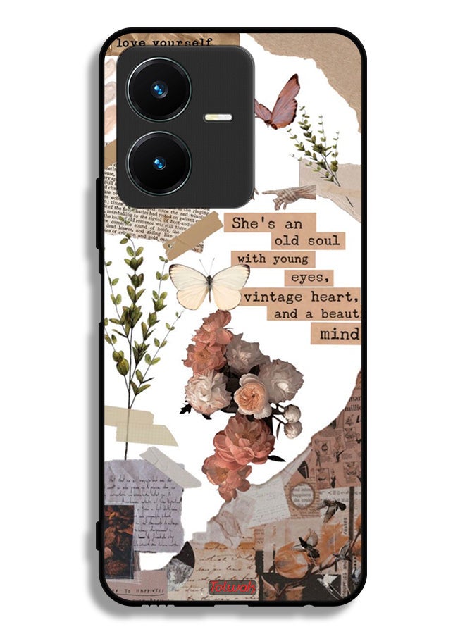 Tolwak Vivo Y22 Protective Case Cover She Is An Old Soul - Image 1