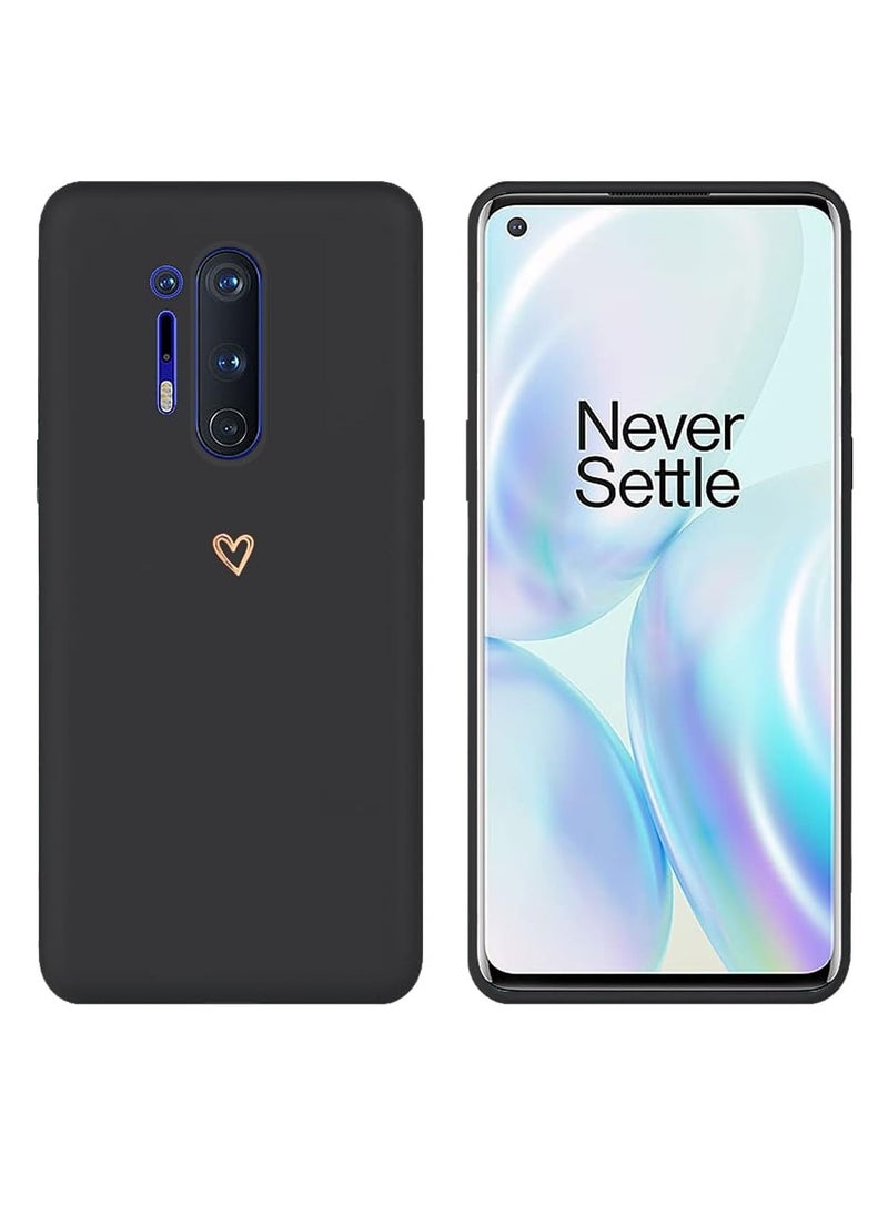 erorex - Flexible Plastic Matte Case Cover Without Luster Soft Touch Mobile Phone Case Compatible With Oneplus 8 Pro Black - Image 1