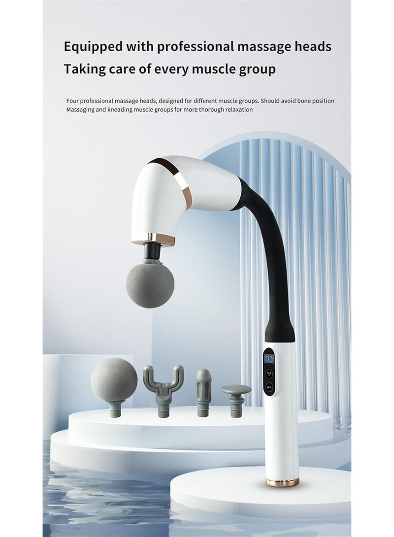 ELTRAZONE Massage Gun with Extended Handle – U-Shaped Back Massager for Deep Tissue Pain Relief, Neck, Shoulders, Legs & Full Body Recovery | Powerful, Ergonomic Design for Ultimate Comfort and Relaxation - Image 3