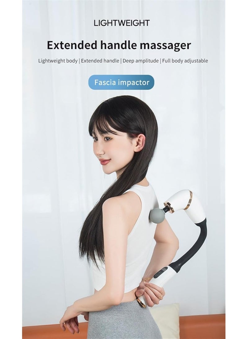 ELTRAZONE Massage Gun with Extended Handle – U-Shaped Back Massager for Deep Tissue Pain Relief, Neck, Shoulders, Legs & Full Body Recovery | Powerful, Ergonomic Design for Ultimate Comfort and Relaxation - Image 5