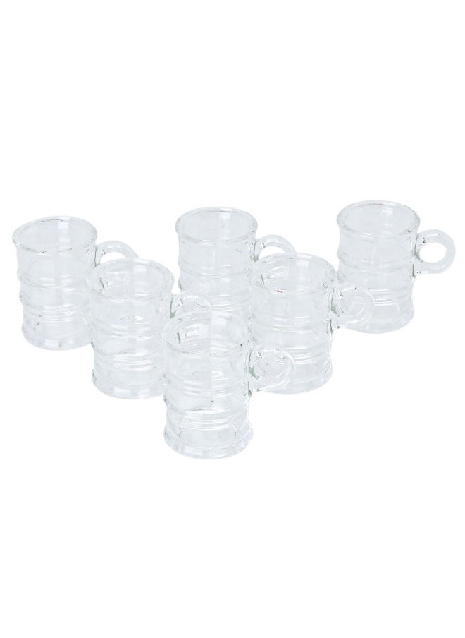 Alsaif Gallery - 6 Pieces Glass Tea Cup Set With Handle - Image 1
