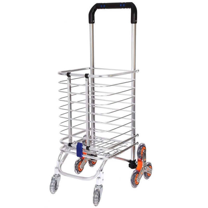 KAVID Folding Stair Climbing Shopping Cart Trolley Home 8 Wheels Stair Climber Gift Wheel Roller Portable Foldable Stainless Travel - Image 3