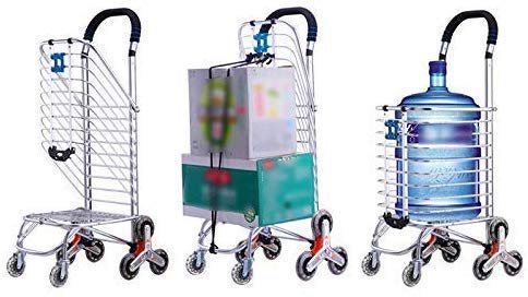 KAVID Folding Stair Climbing Shopping Cart Trolley Home 8 Wheels Stair Climber Gift Wheel Roller Portable Foldable Stainless Travel - Image 4