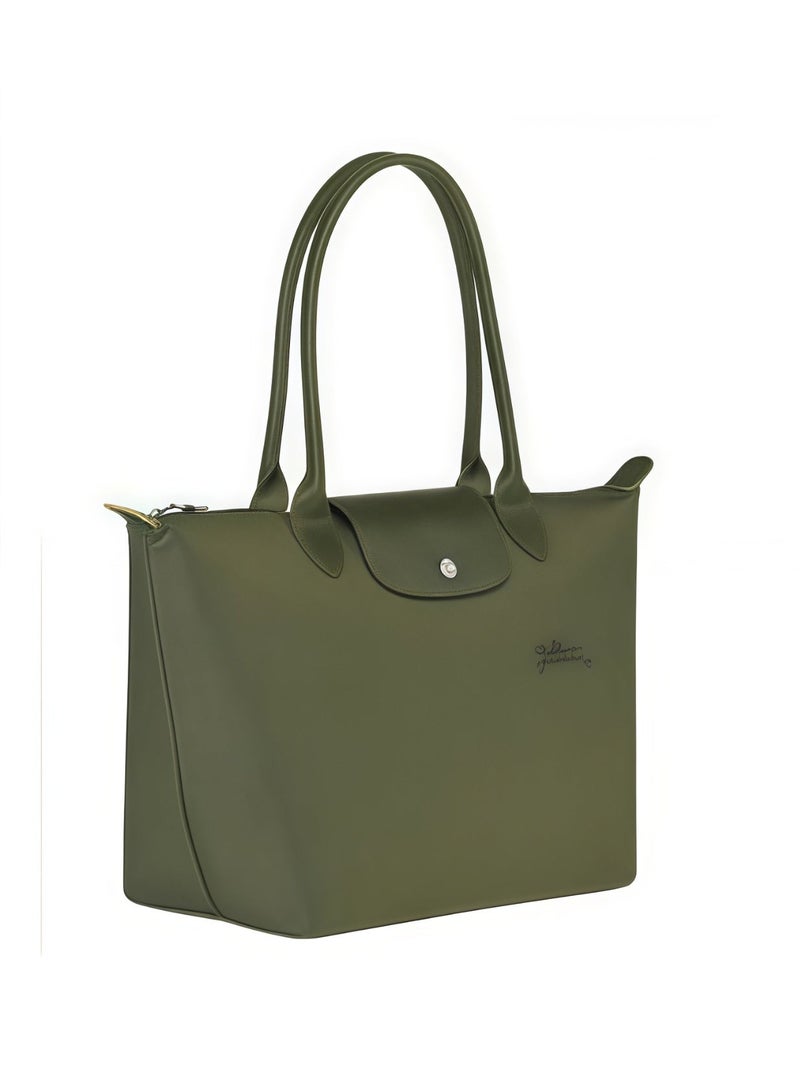 Longchamp Women's Classic Fashion Versatile Medium Handbag Shopping Bag Shoulder Bag Handbag Eco-friendly Forest Green - Image 3