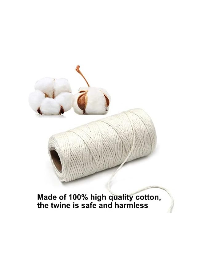 The Bros 100 M Cooking Twine, Strong Food Safe Cotton Wraps String for Tying Meat, Baking, DIY Crafts, Gifts Making Sausage Packaging Decoration Macrame Cord Thickness 2MM  - Image 2