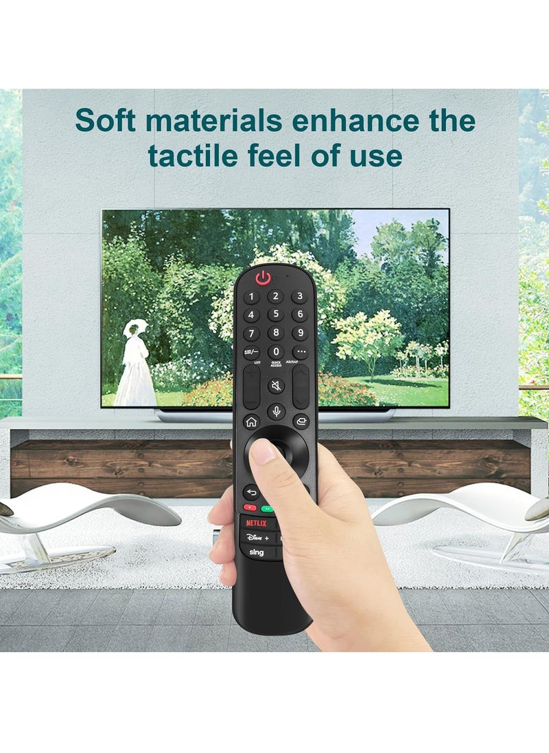 Voice Magic for LG TV Remote Control Replacement Compatible with LG Magic Remote MR23GN with Pointer and Voice Function for LG UHD OLED QNED NanoCell MiniLED C1 C2 C3 4K 8K Smart TVs with Battery