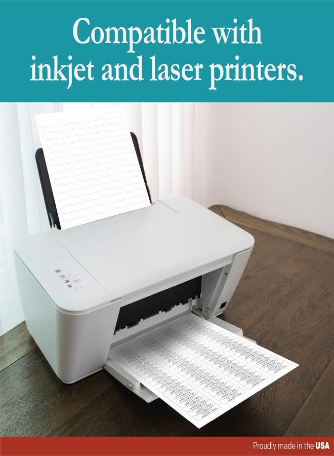 Premium Label Supply White Sticker Return Address Labels – 1.75" x .5" – Laser/Inkjet Compatible – (80 per Sheet), 100 Sheets – 8000 Total Adhesive Labels - Image 5