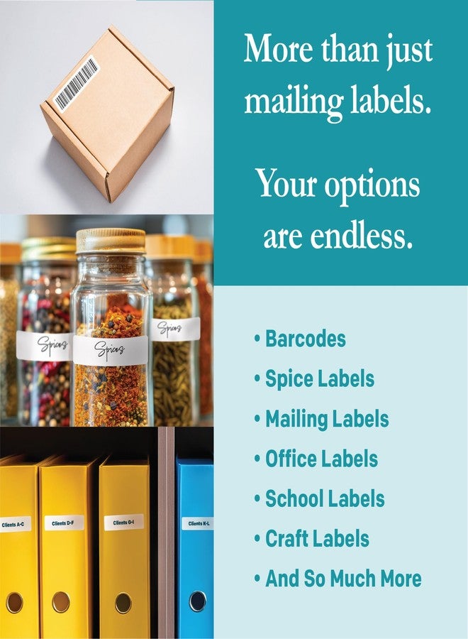 Premium Label Supply White Sticker Return Address Labels – 1.75" x .5" – Laser/Inkjet Compatible – (80 per Sheet), 100 Sheets – 8000 Total Adhesive Labels - Image 2