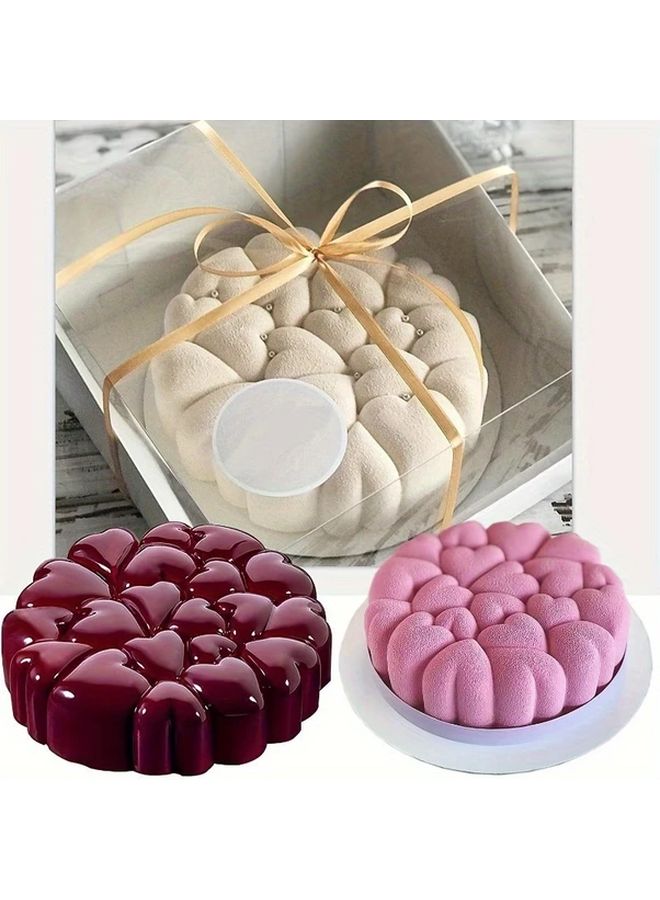 1pc Heart Shape Silicone Cake Mold For Baking Desserts Puddings Ice Cream - Image 3