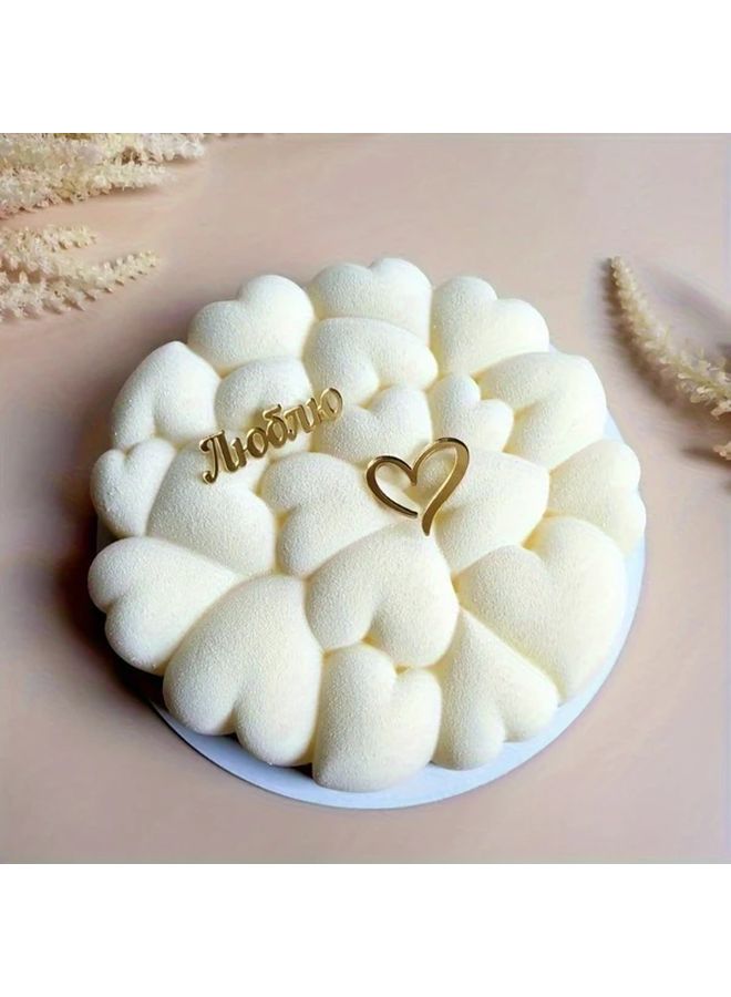 1pc Heart Shape Silicone Cake Mold For Baking Desserts Puddings Ice Cream - Image 1