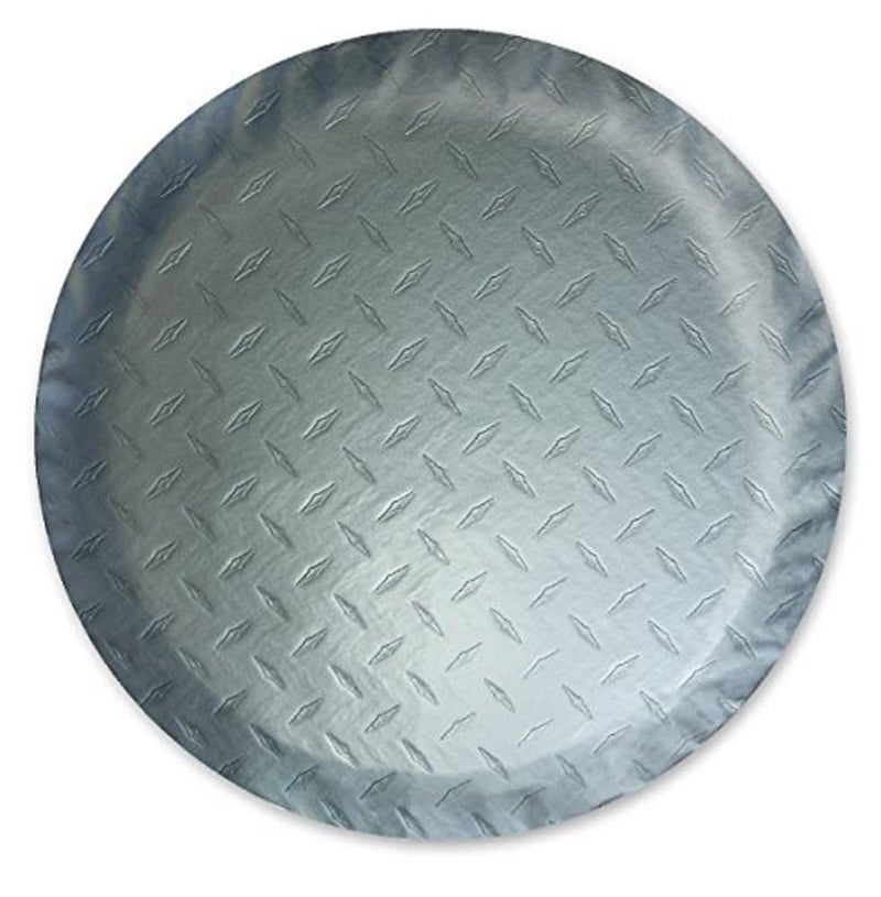 ADCO 9755 Silver Diamond Plated Steel Vinyl Spare Tire Cover F Fits 29 Diameter Wheel