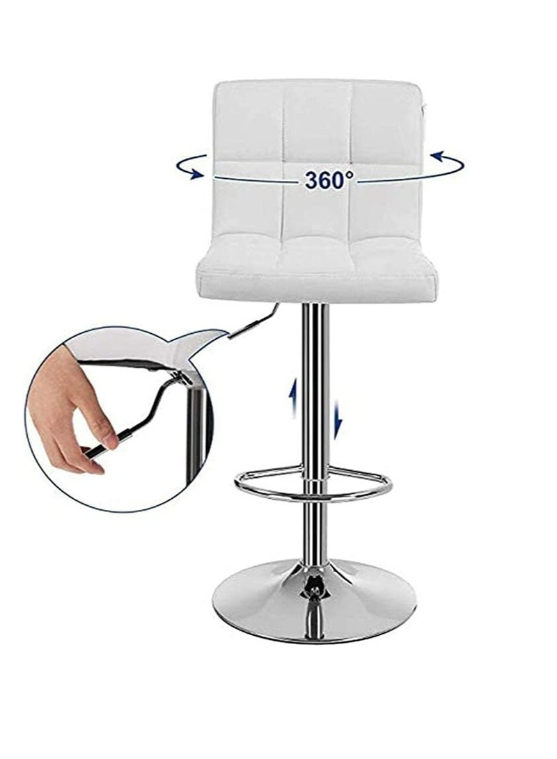 Ripple FURNITURE Pu Leather Swivel Adjustable Bar Stool With Back Rest  - Image 2