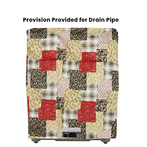 E-Retailer® Waterproof PVC Semi Automatic Washing Machine Cover With Zip Enclosure Suitable For 5kg to 8kg (Color-Floral Multi, Size-33x22x37 Inches) - Image 2
