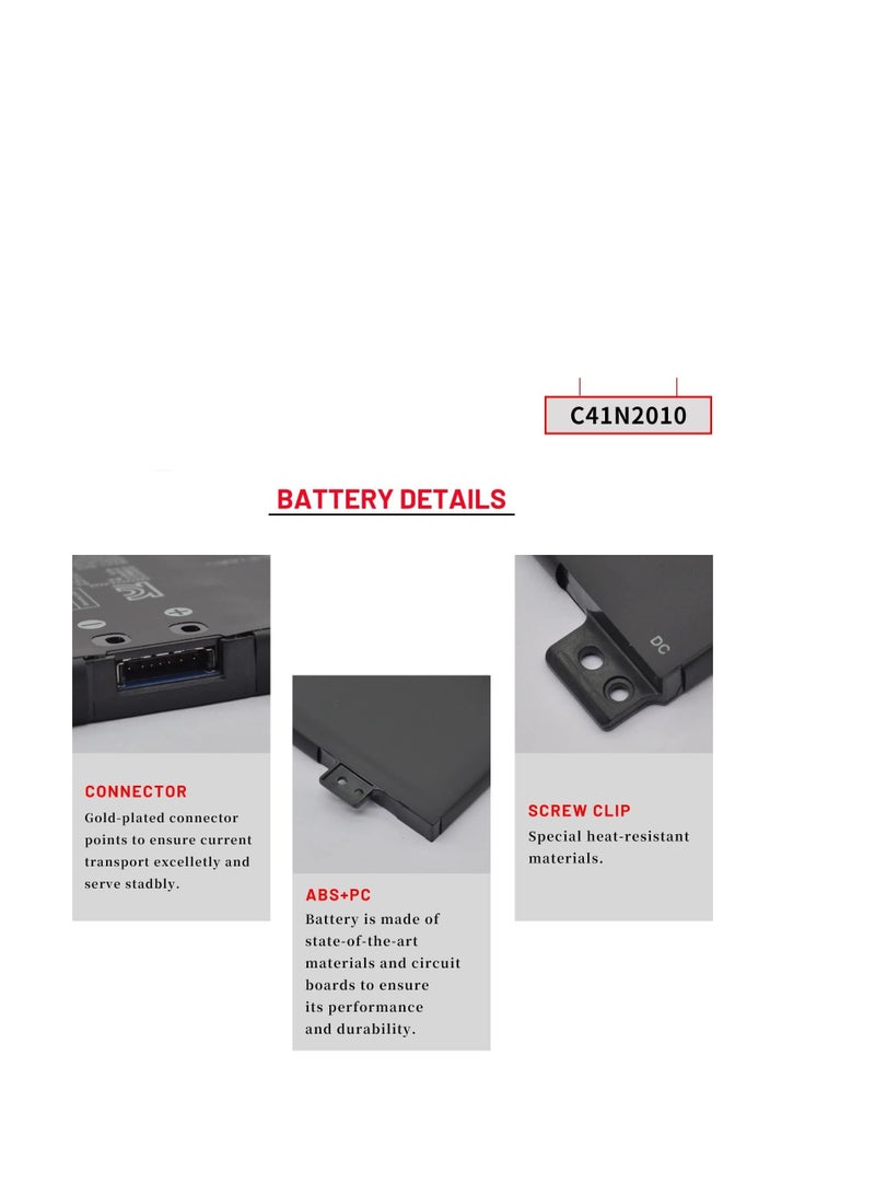 Terabyte بطارية لابتوب C41N2010 لأجهزة ASUS ROG Strix G15 G513IC G513IH G513QC G513QE G17 G713QE G513IC HN055T G513IH HN086T G513QC HF002T G513QE HN010T G513QE WH96 G713QE RB74 Series 0B200 03890000 - Image 3