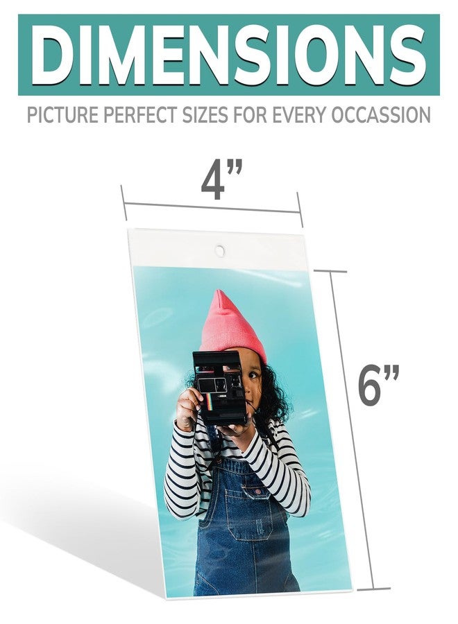 pbf PHOTO BOOTH FRAMES أغطية فواصل كتب شفافة من الفينيل من pbf للصور مقاس 4x6 | أغطية صور مقاس 4x6 | فواصل كتب شخصية يمكنك صنعها بنفسك | فواصل كتب شفافة للأعمال اليدوية (عبوة من 100 قطعة) - Image 2