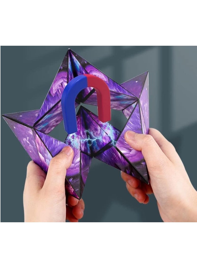 Fidget Cube with 36 Rare Earth Magnets Transforms into 72+ Shapes Gift for Boys and Girls by KidZone (Multicolor Dinosaurs) - Image 4