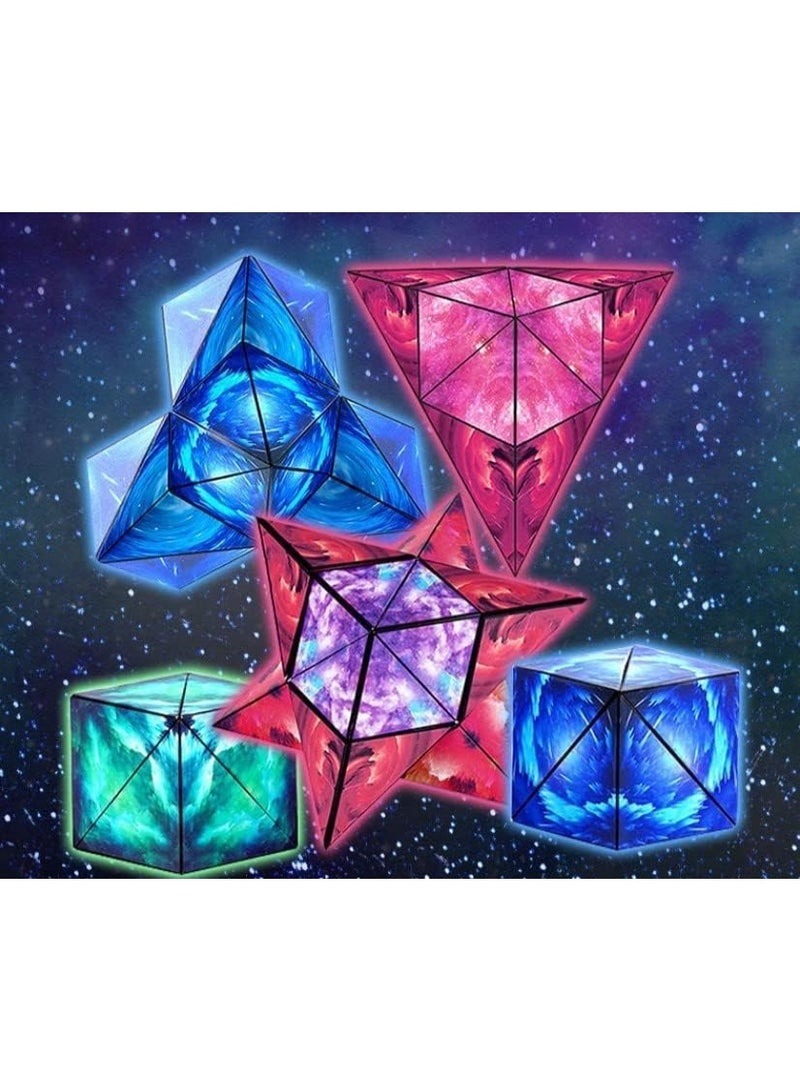 Fidget Cube with 36 Rare Earth Magnets Transforms into 72+ Shapes Gift for Boys and Girls by KidZone (Multicolor Dinosaurs) - Image 2