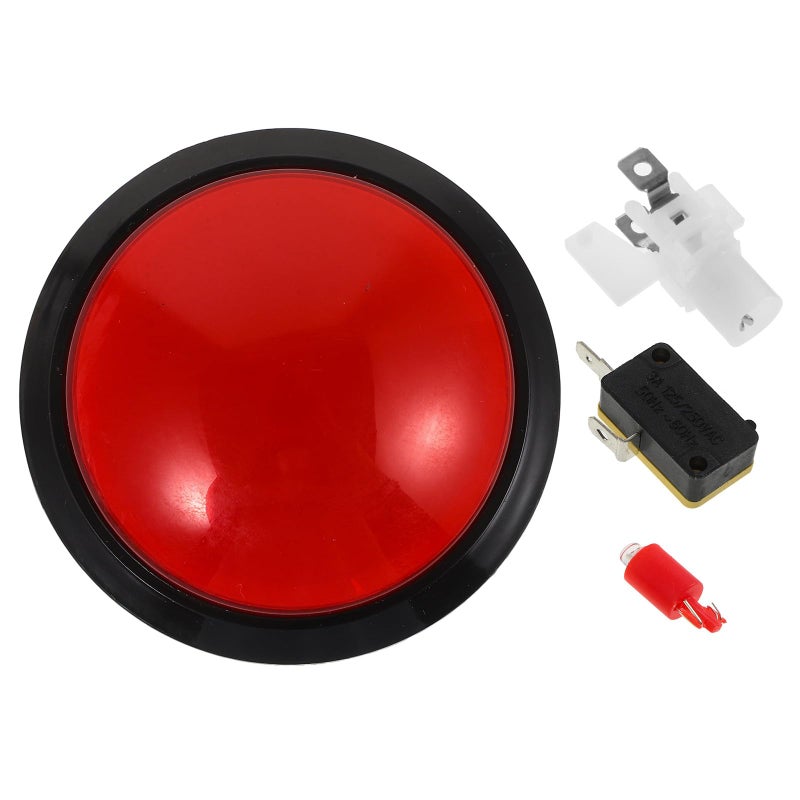 استبدال زر محدب أحمر بمفتاح ضغط مع مؤشر LED لتحكمات ماكينات الأركيد - Image 2