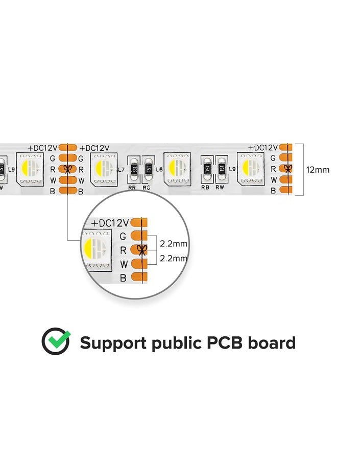 BTF-LIGHTING موصل زاوية على شكل L 5 دبابيس SMD 5050 RGBW بعرض 12 مم، مقسم سريع بدون لحام، 10 قطع - Image 3